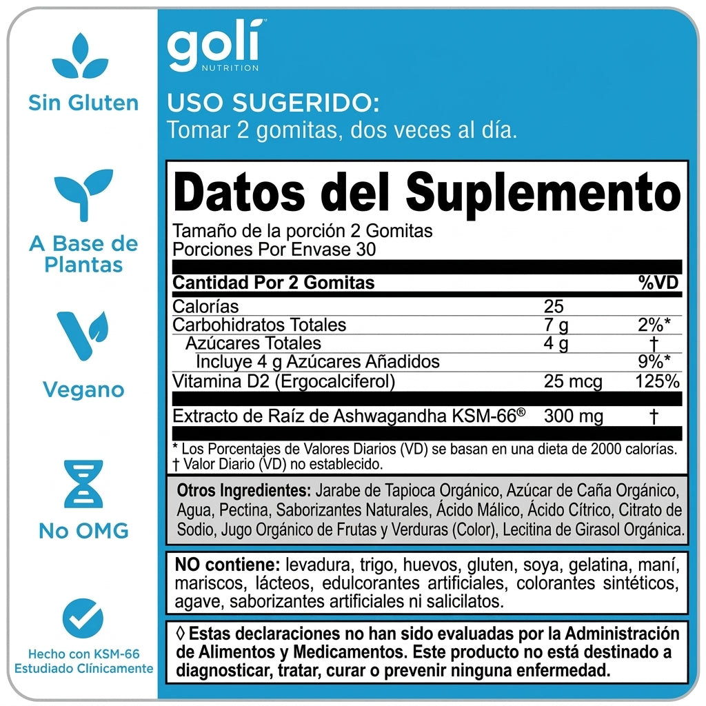 Gomitas de Ashwagandha Goli | KSM-66®