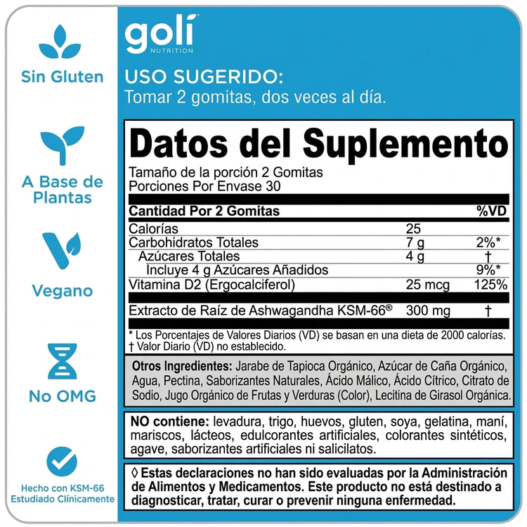 Gomitas de Ashwagandha Goli | KSM-66®