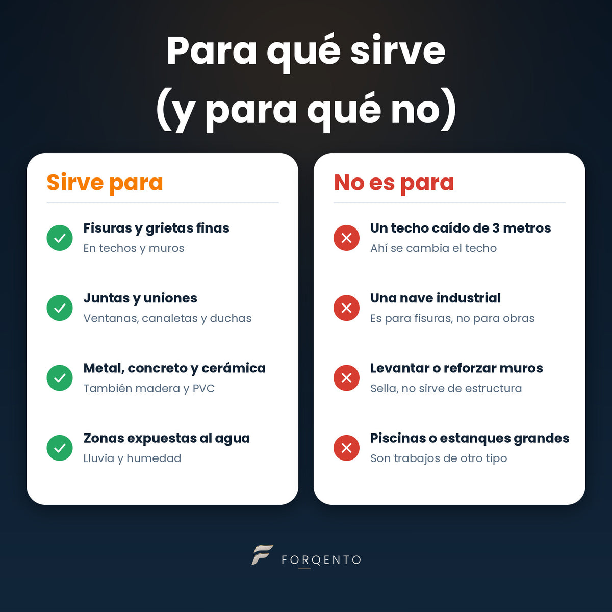 Para qué sirve el sellador y para qué no